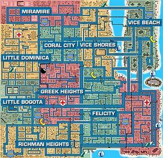 Map of Vice City (1997)